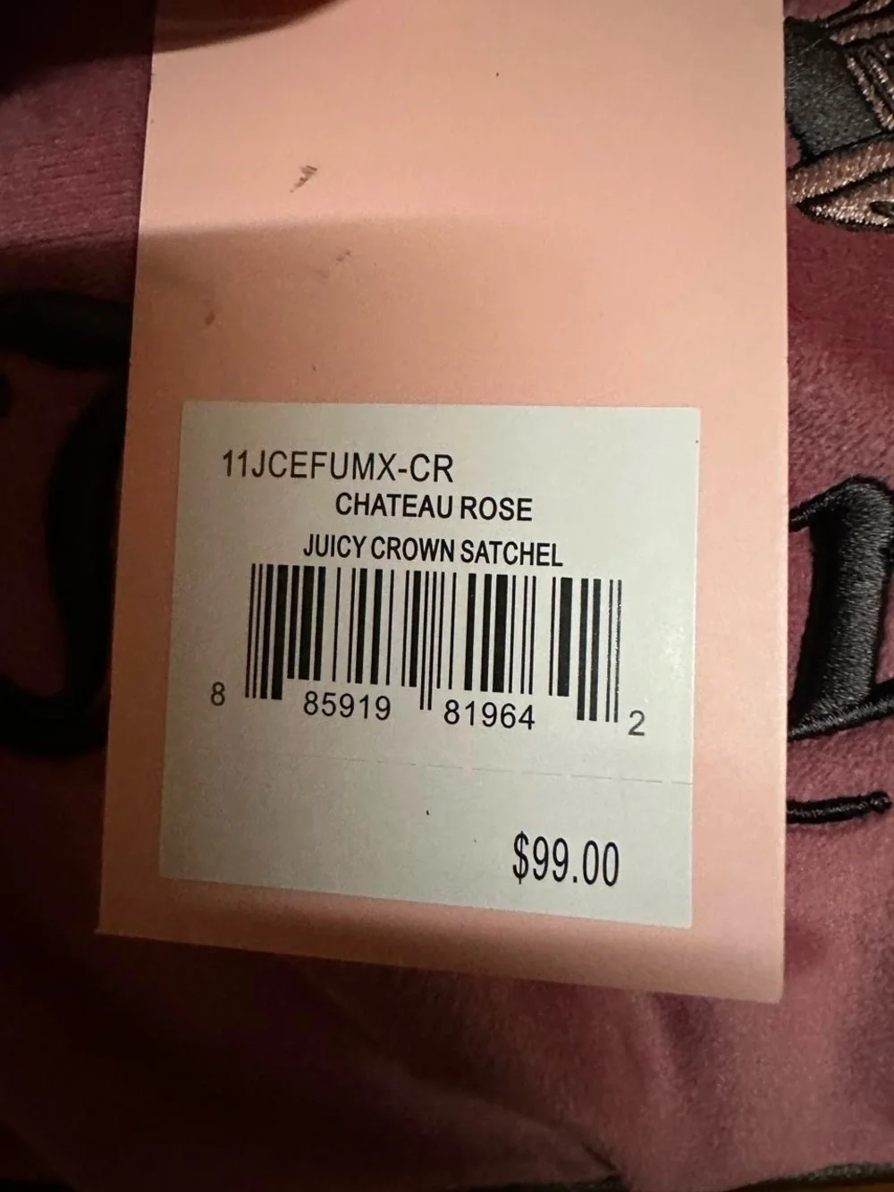Juicy Couture “Juicy Crown Satchel”, chateau rose